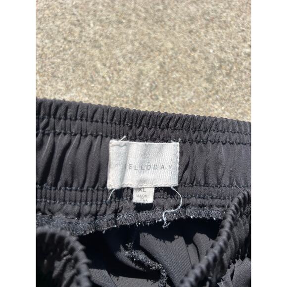 Melloday Pants Women Size XL Black Straight Leg Pull On Elastic Waist Pockets - Picture 4 of 6